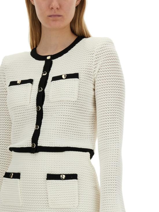  셀프 포트레이트 가디건 SS24 217J C WHITE White - SELF PORTRAIT