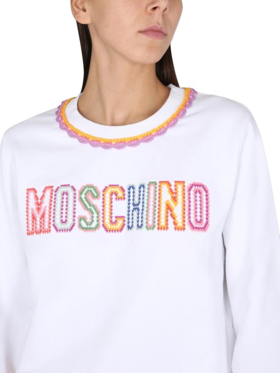  모스키노 긴팔 티셔츠 17020528 1001 White - MOSCHINO