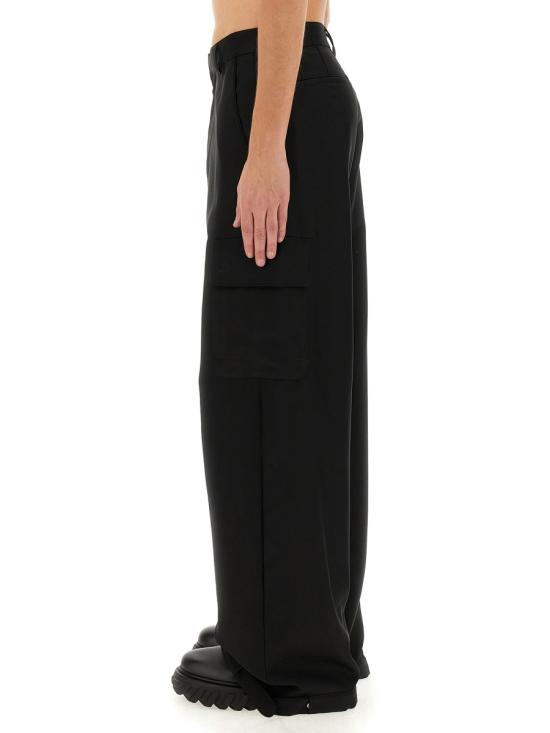 26SS 오프화이트 스트레이트 팬츠 OMCF037 C99FAB0021010 BLACK - OFF WHITE