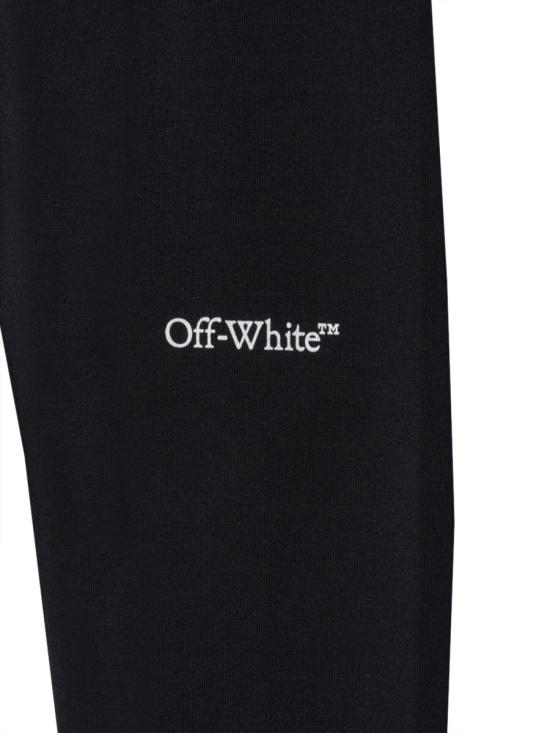 25FW [키즈] 오프화이트 스트레이트 팬츠 OGCD003K F24JER0011001 BLACK - OFF WHITE