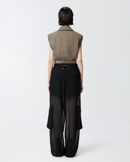 25SS 핑코 스트레이트 팬츠 104751A21FZ99 Black - PINKO