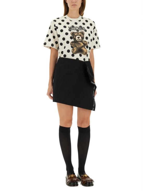25FW 모스키노 숏 스커트 01035438 0555 Black - MOSCHINO
