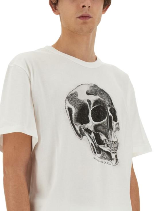  알렉산더 맥퀸 반팔 티셔츠 776351 QTAAQ0909 White - ALEXANDER MCQUEEN