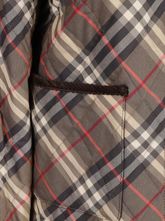 25FW 버버리 크롭 체크 퀼팅 코튼 자켓 8110384 C3170 Pink - BURBERRY