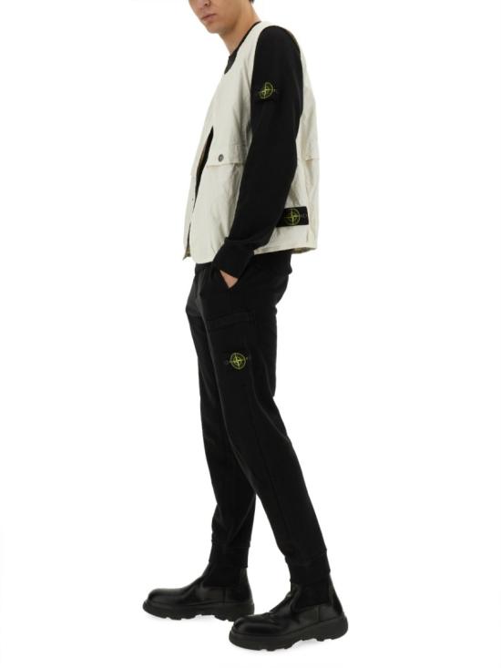  스톤 아일랜드 밀 스펙 스트레치 립스탑 TC 베스트 G100010 S0063V0093 Black - STONE ISLAND