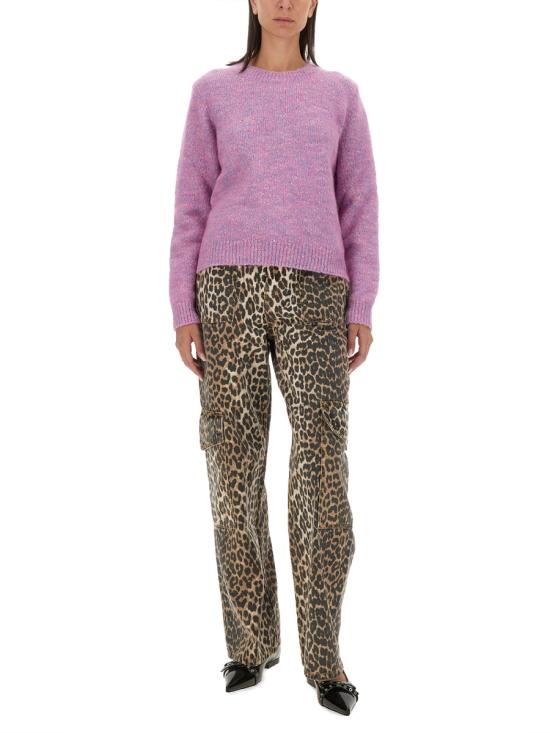 24FW 가니 알파카 코튼 니트 스웨터 K2318 295 PINK - GANNI