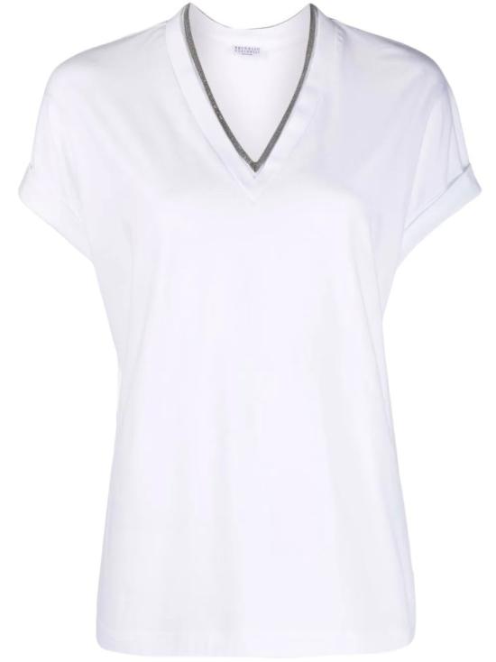  브루넬로 쿠치넬리 반팔 티셔츠 M0T18BD222 White