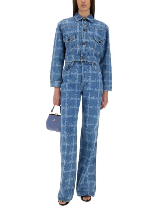 25SS 비비안웨스트우드 MARLENE 마린 크롭 자켓 19010018 W014IK306 Blue - VIVIENNE WESTWOOD