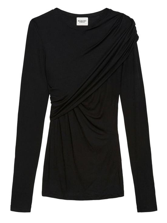 25FW 이자벨마랑에뚜왈 긴팔 티셔츠 HT0656FA C3K01E 01 Black