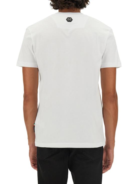  필립 플레인 반팔 티셔츠 MTK7449 PJY002N01 WHITE - PHILIPP PLEIN