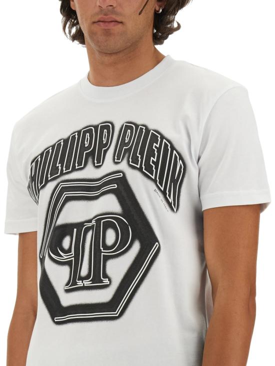  필립 플레인 반팔 티셔츠 MTK7449 PJY002N01 WHITE - PHILIPP PLEIN