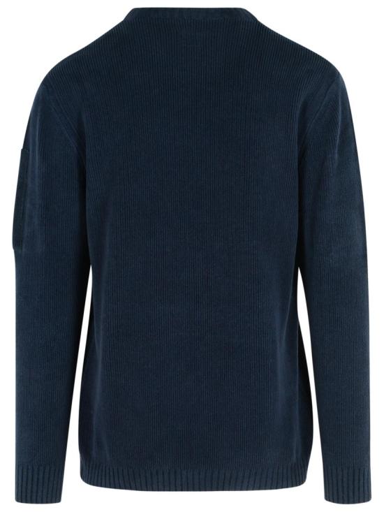 25FW 씨피 컴퍼니 코튼 셔닐 크루넥 스웨터 19CMKN017A 005558G 888 Blue - C.P. COMPANY