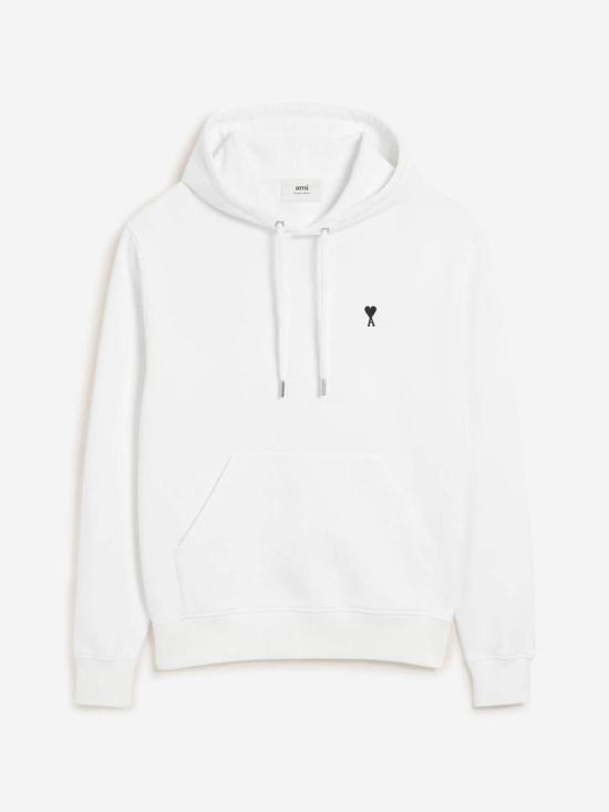 25FW 아미 스몰 하트 로고 후드 티셔츠 HSW764 730 100WHITE
