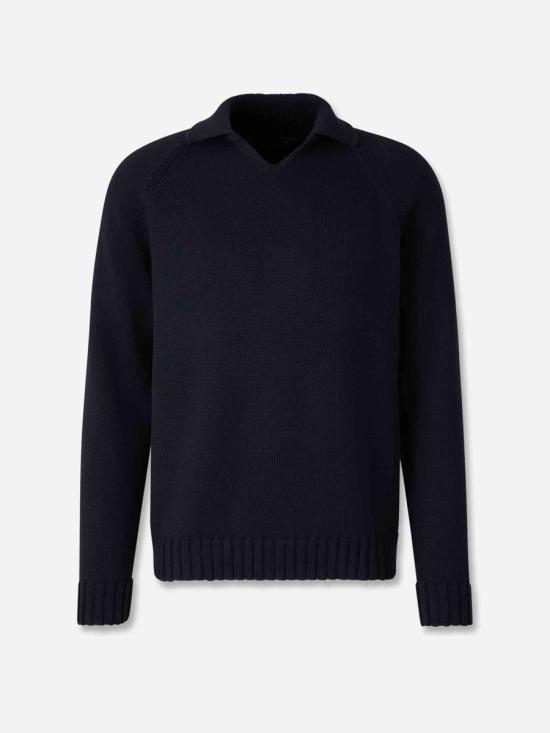 25FW 자노네 스웨터 810302 Z1375AZUL DARK DENIM BLUE