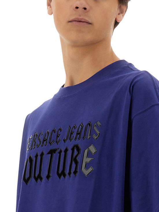  베르사체 반팔 티셔츠 77GAHL02 CJ01L238 BLUE - VERSACE