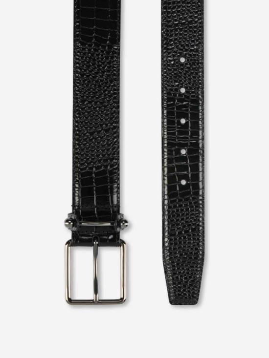 25FW 크리스챤 루부탱 가죽 벨트 3255215 B078BLACK GUN METAL Black - CHRISTIAN LOUBOUTIN