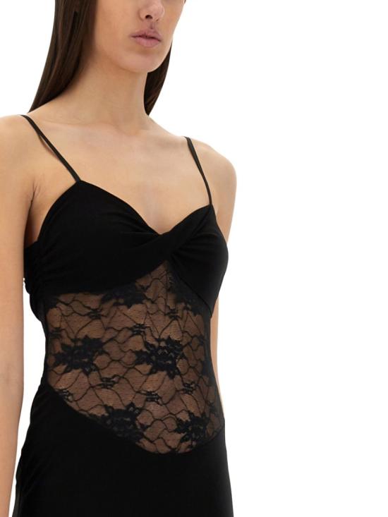 25SS 니나리찌 롱 원피스 25PJRO063VI0532 U9000 Black - NINA RICCI