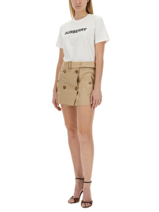  버버리 로고 코튼 티셔츠 8080325 A1464 White - BURBERRY