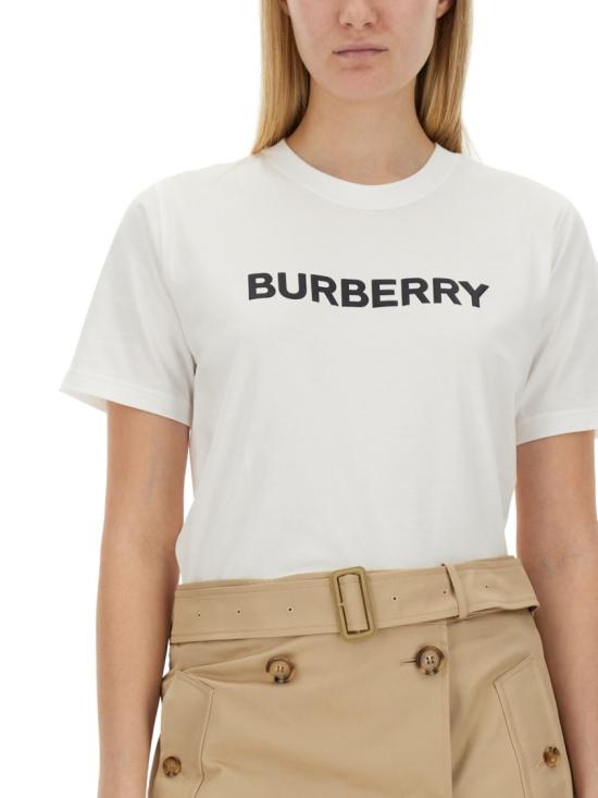  버버리 로고 코튼 티셔츠 8080325 A1464 White - BURBERRY