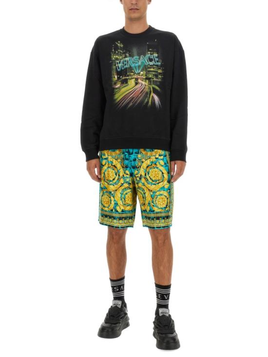  베르사체 긴팔 티셔츠 1012555 1A090452B510 Black - VERSACE