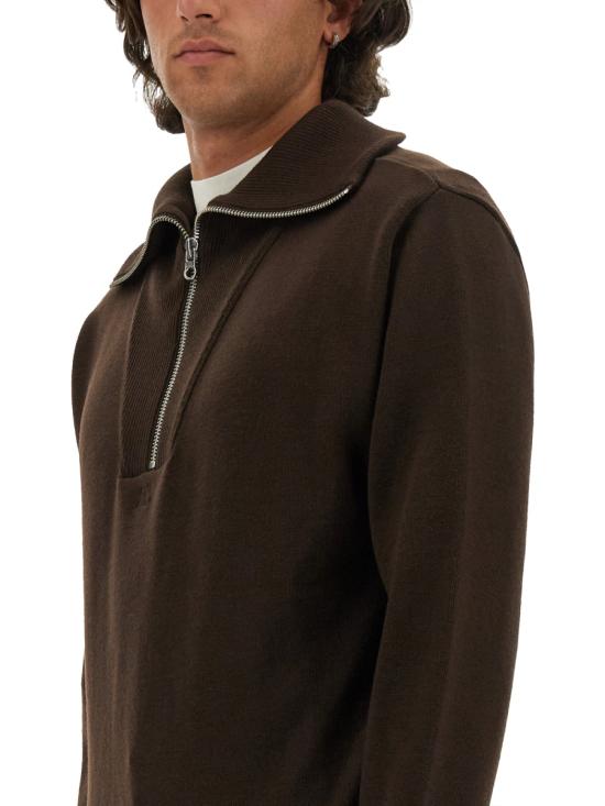 26SS 쿠레쥬 집업 니트 324MPU171 FI00361093 BROWN - COURREGES