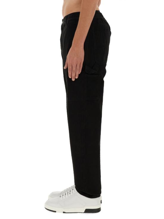 24FW 모스키노 스트레이트 팬츠 03317019 0555 BLACK - MOSCHINO