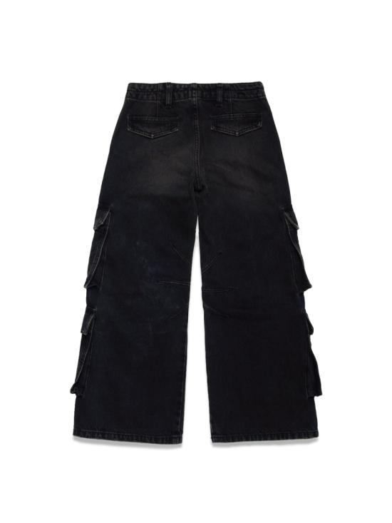 24FW [키즈] 디젤 스트레이트 팬츠 J01725K KXBMMK02 BLACK - DIESEL