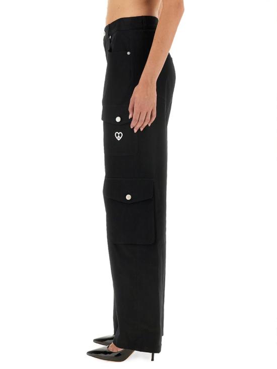 24FW 모스키노 스트레이트 팬츠 03308724 0555 BLACK - MOSCHINO