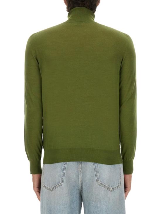  생로랑 캐시미어 울 실크 터틀넥 844617 YAPK23391 Green - SAINT LAURENT