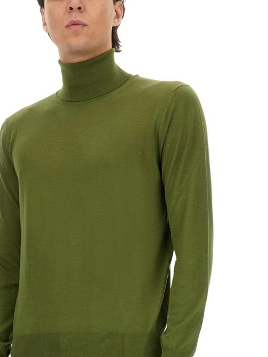  생로랑 캐시미어 울 실크 터틀넥 844617 YAPK23391 Green - SAINT LAURENT