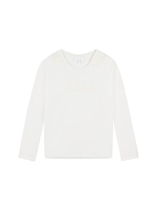 25FW [키즈] 끌로에 티셔츠 C20249K 117 WHITE - CHLOE