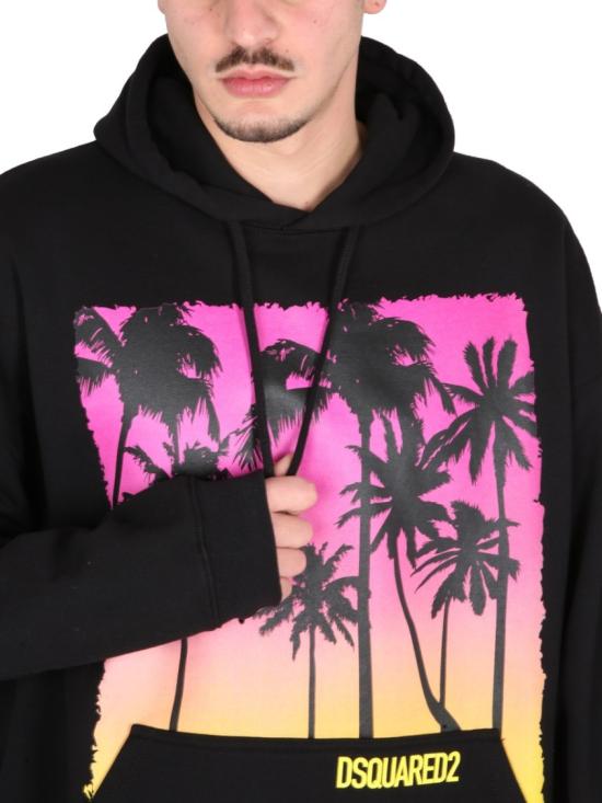  디스퀘어드2 후드 티셔츠 S74GU0701 S25516900 Black - DSQUARED2