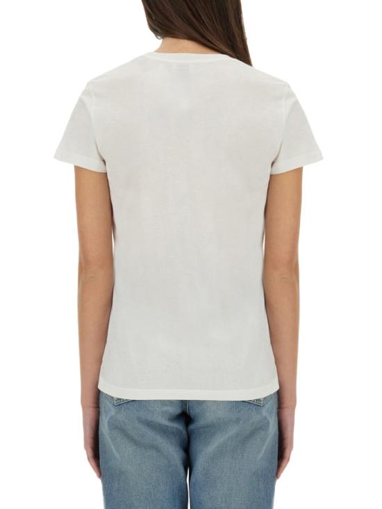  생로랑 반팔 티셔츠 817047 Y37YJ9010 Neutrals - SAINT LAURENT