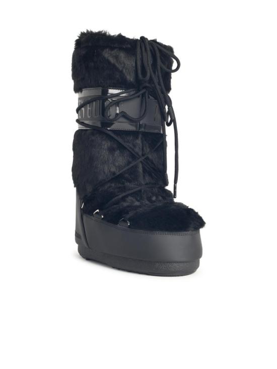  문부츠 아이콘 포우 퍼 부츠 1408900 N001 Black - MOON BOOT