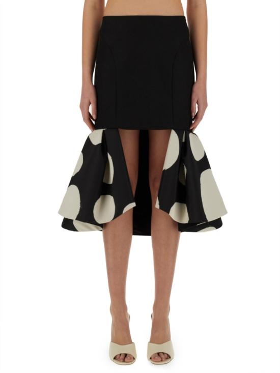 25SS 니나리찌 미디 스커트 25PCJU018PL0475 I9071 Black