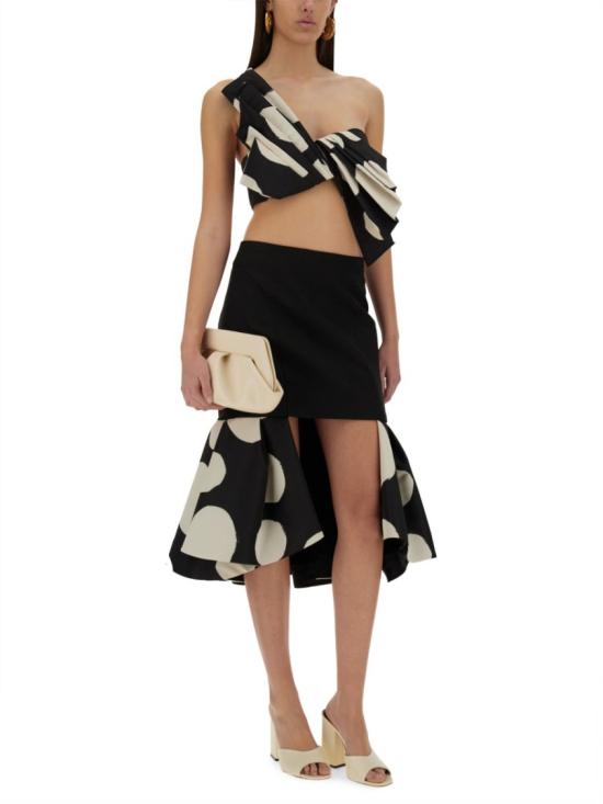 25SS 니나리찌 미디 스커트 25PCJU018PL0475 I9071 Black - NINA RICCI