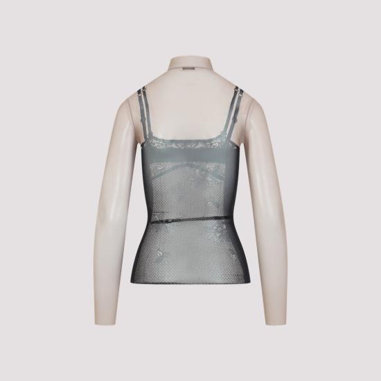 25SS 발렌시아가 트롱프 뢰유 란제리 탑 829214 4F4B4 Neutrals - BALENCIAGA