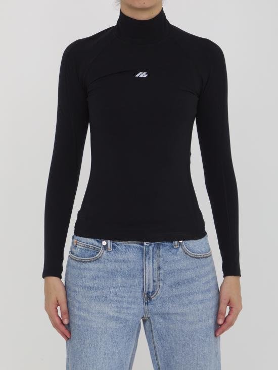 25FW 발렌시아가 긴팔 티셔츠 797041 4E2B91081 BLACK