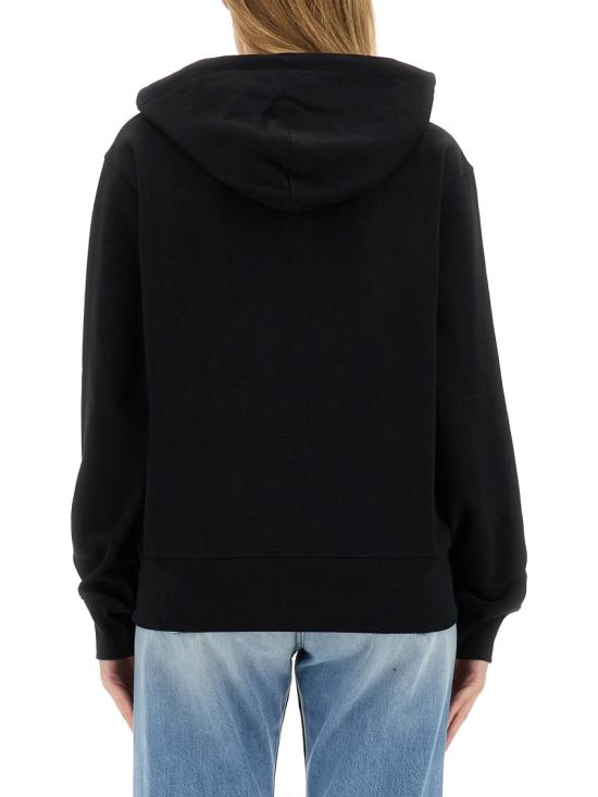 26FW 아크네 스튜디오 페이스 로고 코튼 후드 CI0174 900 BLACK - ACNE STUDIOS