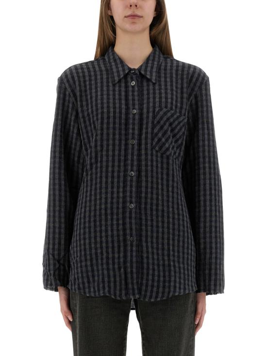 24FW 아워레가시 블라우스/셔츠 W4242DP PRINCIPALCHECKRURANWOOL GREY