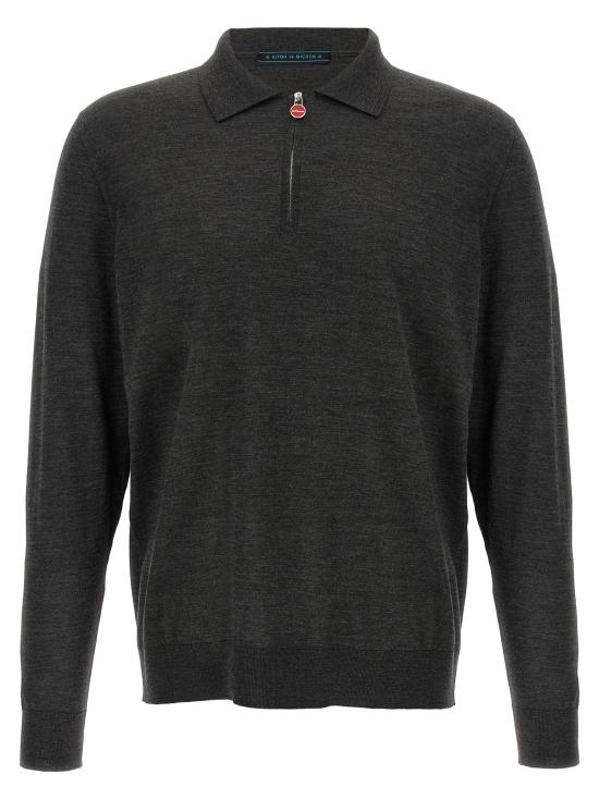 25FW 키톤 폴로 티셔츠 UMK04931002008 Gray