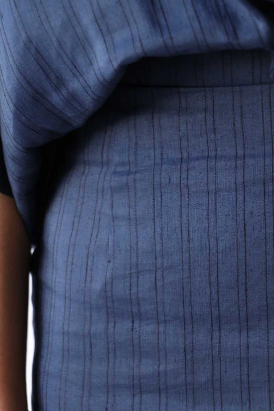  고셰르 미디 스커트 스트라이프 블루 - GAUCHERE