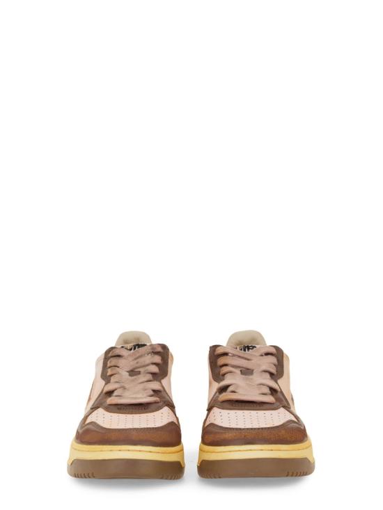 26FW 오트리 슈퍼 빈티지 메달리스트 로우 레더 스니커즈 AVLW SV43 BROWN - AUTRY