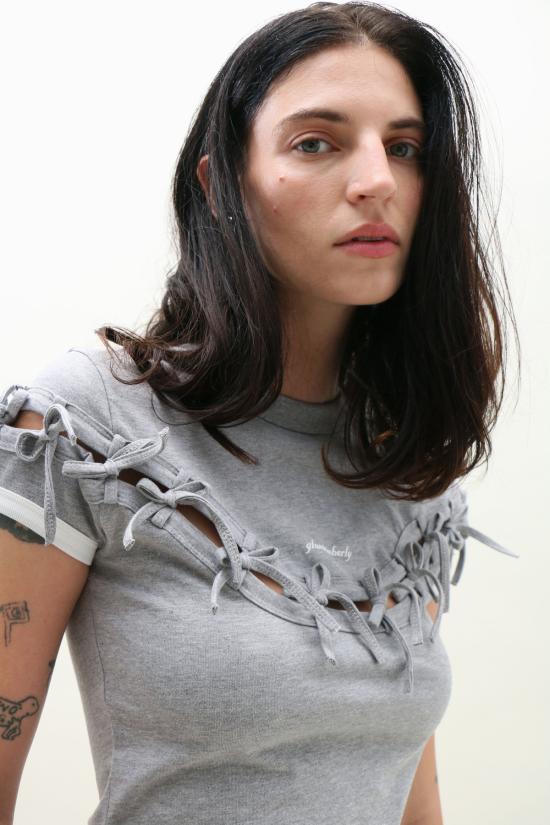  Glumkimberly 반팔 티셔츠 글럼킴벌리 리본 티셔츠 - OTHER BRANDS