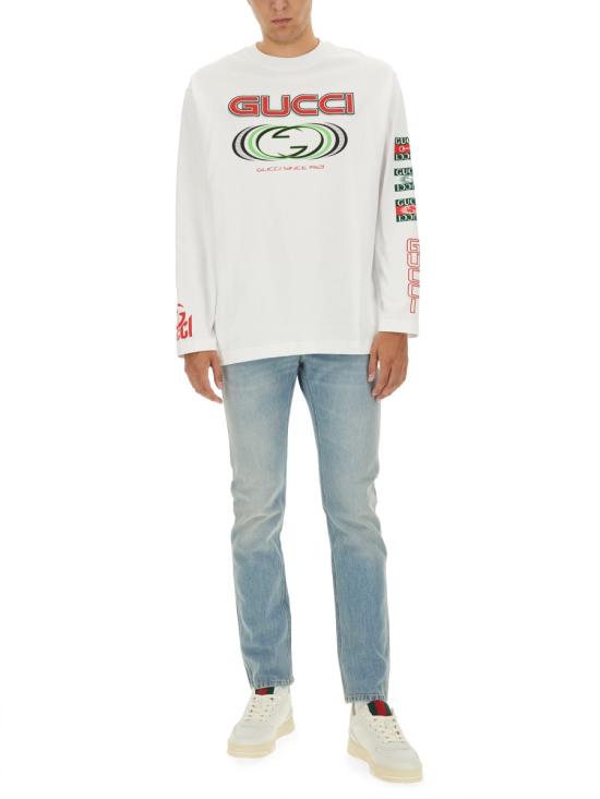 26FW 구찌 구찌 롱슬리브 티셔츠 784364 XJGRB9074 WHITE - GUCCI