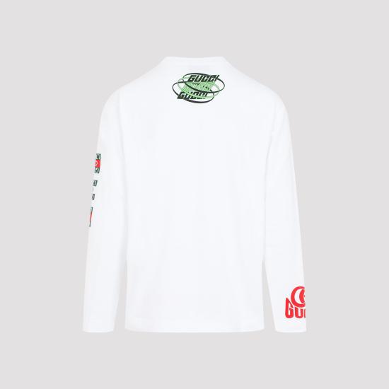 25FW 구찌 구찌 롱슬리브 티셔츠 784364 XJGRB9074 WHITE - GUCCI