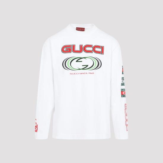 25FW 구찌 구찌 롱슬리브 티셔츠 784364 XJGRB9074 WHITE - GUCCI