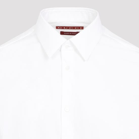 25FW 구찌 스트레치 코튼 포플린 셔츠 791735 262429000 WHITE - GUCCI