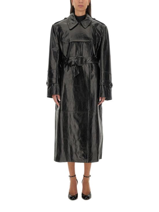 26FW 스포트막스 가죽 자켓 2422476013600 046001 BLACK