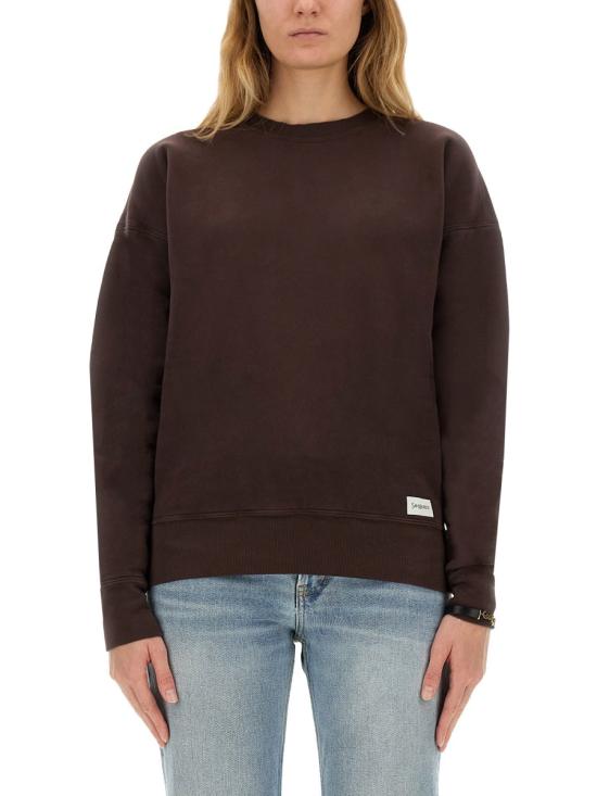 26SS 생로랑 긴팔 티셔츠 807761 Y36SV2355 BROWN